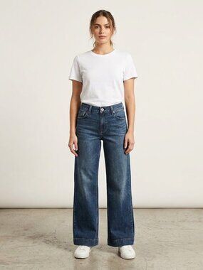 Ariat Women’s Size 30 Regular Trouser Jeans Dark Wash Wide Leg Casual Dressy